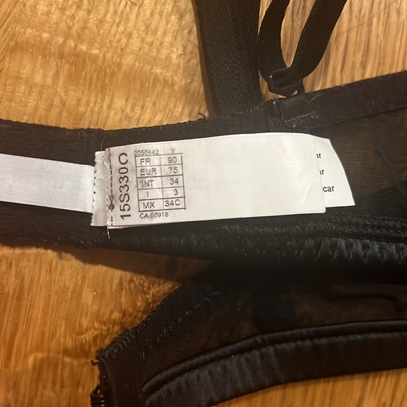 SIMONE PÉRÉLE black lace demi bra size 34C - Picture 6 of 7